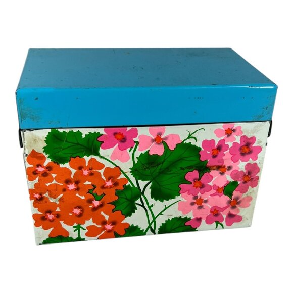 Vintage Floral Recipe Box - Picture 2 of 7